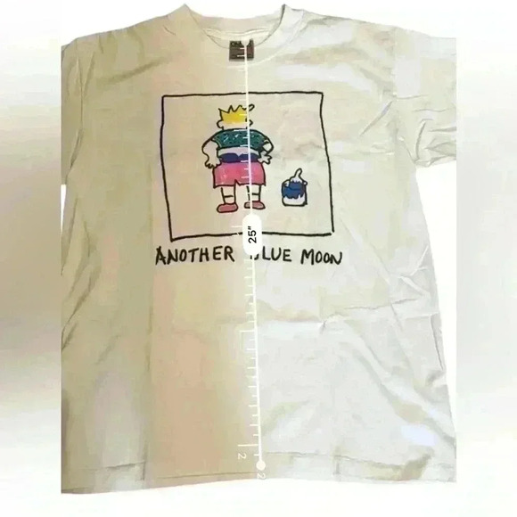 Vintage 90s Cartoon Blue Moon Listing Single Stitch Tee Size L - Picture 8 of 8